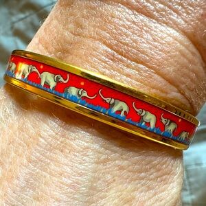 Hermes Enamel Bangle Bracelet size 65